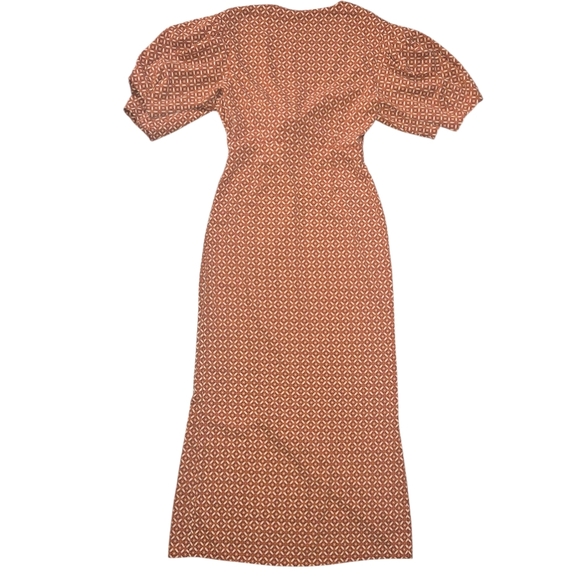 House of Harlow 1960 Vincenza Maxi Dress Geo Tile Print Size S - Picture 16 of 16